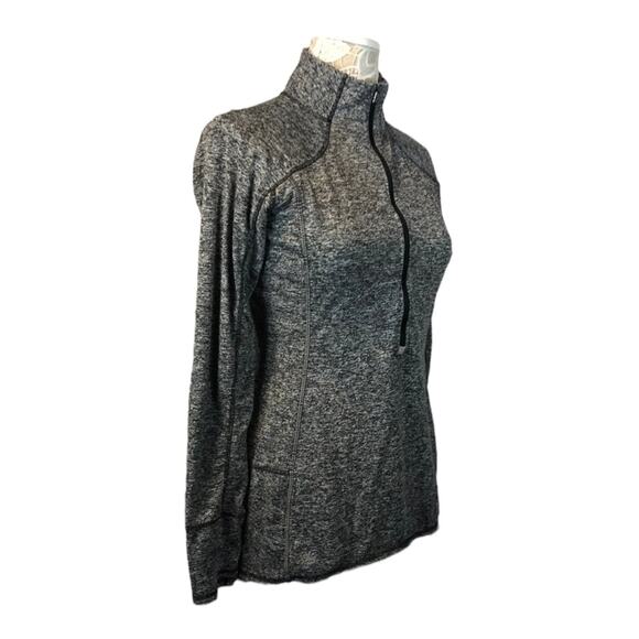 ATHLETA 1/4 zip long sleeve top with zippered pocket in gray size medium - Picture 7 of 12